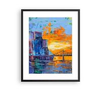 Poster 40x50cm Città Ponte Impasto Stampe Immagini Quadri Moderni Murale