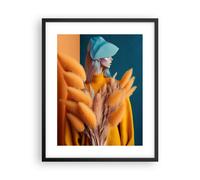 Poster 40x50cm Donna Moda Erba Della Pampa Stampe Immagini Quadri Moderni Murale