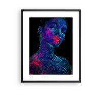 Poster 40x50cm Donna Ultravioletti Glitter Stampe Immagini Quadri Moderni Murale