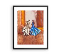 Poster 40x50cm Donne vestiti olio Stampe Immagini Quadri Moderni Murale