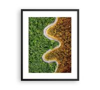 Poster 40x50cm Fotografia aerea modo foresta Stampe Immagini Quadri Murale