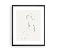Poster da Parete Cornice Nera 40x50cm Linea Linea Donna Decorativi Stampa da Parete Decorazione Murale Wall Art Quadri Moderni Soggiorno Camera da Letto Cucina Grafica Immagini - P2BPA40x50-5112