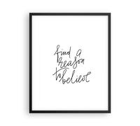 Poster 40x50cm Manoscritto Motto Credi Stampe Immagini Quadri Moderni Murale
