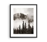 Poster 40x50cm Nebbia montagna foresta Stampe Immagini Quadri Moderni Murale