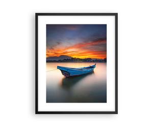 Poster 40x50cm Ovest Il Sole La Barca Stampe Immagini Quadri Moderni Murale