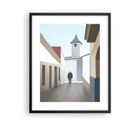 Poster 40x50cm Pastello Edifici Architettura Stampe Immagini Quadri Murale