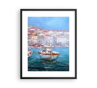 Poster 40x50cm Petrolio barche Grecia Stampe Immagini Quadri Moderni Murale