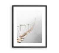 Poster 40x50cm Ponte Sospeso Nebbia Stampe Immagini Quadri Moderni Murale