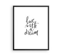 Poster 40x50cm Scritto a mano dal vivo un sogno Stampe Immagini Quadri Murale
