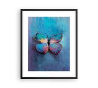 Poster 40x50cm Scritto a mano farfalla blu Stampe Immagini Quadri Moderni Murale