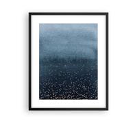 Poster 40x50cm Sfondo blu dorato Stampe Immagini Quadri Moderni Murale