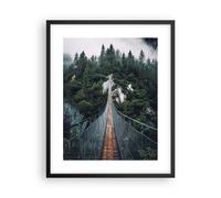 Poster 40x50cm Sospeso Ponte Foresta Stampe Immagini Quadri Moderni Murale