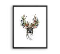 Poster 40x50cm Surrealismo Cervi Boho Stampe Immagini Quadri Moderni Murale