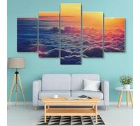 poster 5 pezzi Alba sopra le nuvole 5 Pezzi di Tela,5 Pannelli Wall Art Poster,Moderno Canvas,5 Parti,5 Pannelli Quadro su Tela,Quadri Moderni Stampa di Immagini Decorazioni casa 150x80cm