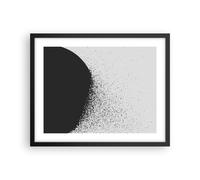 Poster 50x40cm Astrazione Bianco E Nero Geometria Stampe Immagini Quadri Moderni