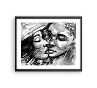 Poster 50x40cm Baci Amore Amanti Stampe Immagini Quadri Moderni Murale