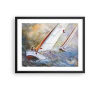 Poster 50x40cm Barca a vela immagine regata Stampe Immagini Quadri Moderni