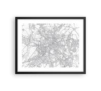 Poster 50x40cm Città mappa Berlino Stampe Immagini Quadri Moderni Murale