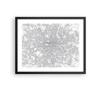 Poster 50x40cm Città mappa Londra Stampe Immagini Quadri Moderni Murale
