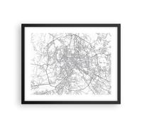 Poster 50x40cm Città Mappa Roma Stampe Immagini Quadri Moderni Murale