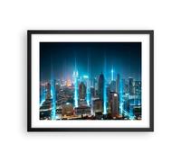 Poster 50x40cm città notte strada Stampe Immagini Quadri Moderni Murale