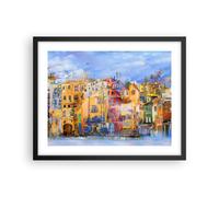 Poster 50x40cm città vecchia casa popolare Stampe Immagini Quadri Moderni Murale
