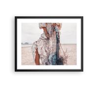 Poster 50x40cm Donna Abito Chitarra Stampe Immagini Quadri Moderni Murale