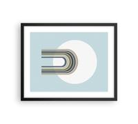 Poster 50x40cm Forme Ruota Linee Stampe Immagini Quadri Moderni Murale