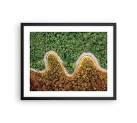 Poster 50x40cm Fotografia aerea modo foresta Stampe Immagini Quadri Moderni