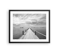 Poster 50x40cm Legno ponte mare Stampe Immagini Quadri Moderni Murale