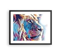 Poster 50x40cm Leone criniera fiaba Stampe Immagini Quadri Moderni Murale