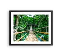 Poster 50x40cm marciapiede albero legno passerella Stampe Quadri Moderni