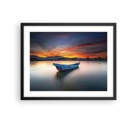 Poster 50x40cm Ovest Il Sole La Barca Stampe Immagini Quadri Moderni Murale