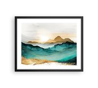 Poster 50x40cm Paesaggio Montagne Moderno Stampe Immagini Quadri Moderni Murale