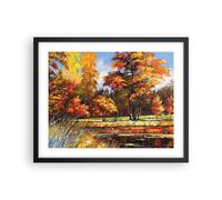 Poster 50x40cm parco autunno acqua Stampe Immagini Quadri Moderni Murale
