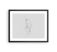 Poster 50x40cm Pezzo Lineare Coppia Stampe Immagini Quadri Moderni Murale