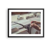Poster 50x40cm Piatti Vinile Mani Stampe Immagini Quadri Moderni Murale