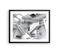 Poster 50x40cm Scienza illusione scale Stampe Immagini Quadri Moderni Murale