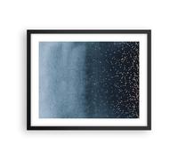 Poster 50x40cm Sfondo blu dorato Stampe Immagini Quadri Moderni Murale