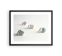 Poster 50x40cm Simbolo palla cubo Stampe Immagini Quadri Moderni Murale