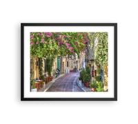 Poster 50x40cm Strada decorazione fiori grecia Stampe Immagini Quadri Moderni