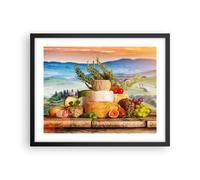 Poster 50x40cm Toscana formaggio frutta italia Stampe Immagini Quadri Moderni