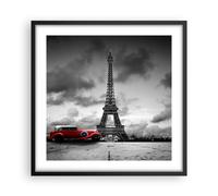 Poster 50x50cm Automobile Eiffle Parigi città Stampe Immagini Quadri Moderni