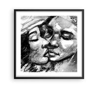 Poster 50x50cm Baci Amore Amanti Stampe Immagini Quadri Moderni Murale