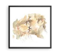 Poster 50x50cm Bacio coppia amore Stampe Immagini Quadri Moderni Murale