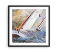 Poster 50x50cm Barca a vela immagine regata Stampe Immagini Quadri Moderni