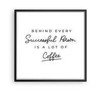 Poster 50x50cm Caffè Principio Successo Stampe Immagini Quadri Moderni Murale