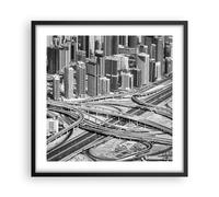 Poster 50x50cm Città grattacieli autostrada Stampe Immagini Quadri Moderni