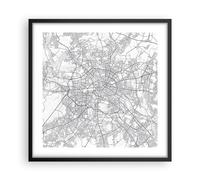 Poster 50x50cm Città mappa Berlino Stampe Immagini Quadri Moderni Murale