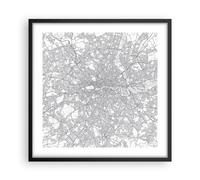 Poster 50x50cm Città mappa Londra Stampe Immagini Quadri Moderni Murale